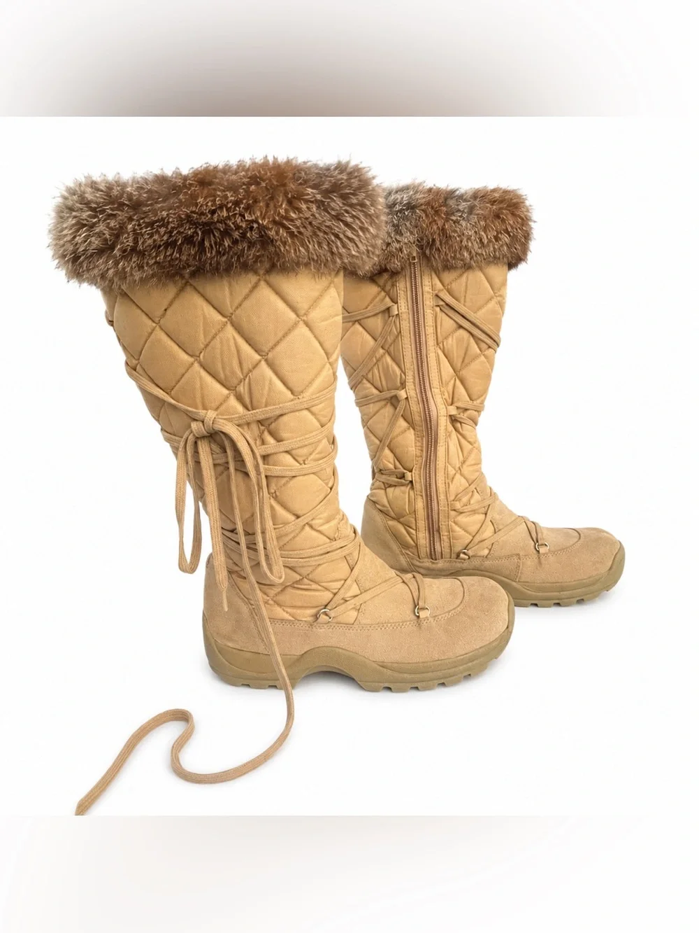 Vintage Y2K 2008 American Eagle Real Rabbit Fur Snow Bunny Boots